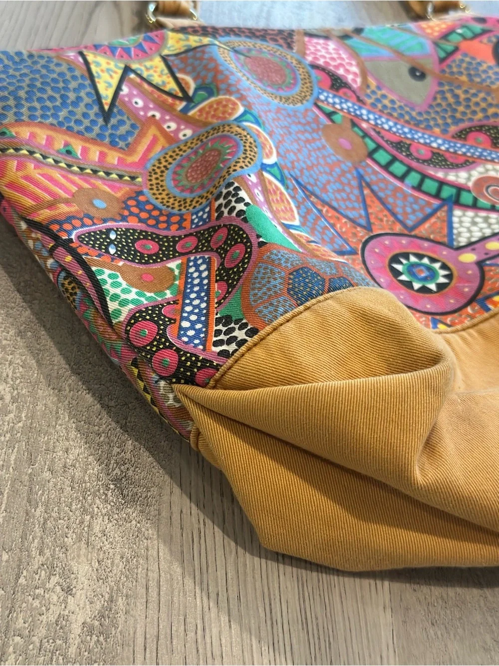 Bec Pierce Australian Designer Colorful Abstract Print Shoulder Tote Bag